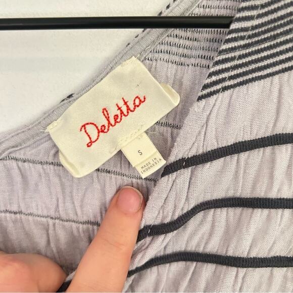 Anthropologie Deletta Striped Tank Top Purple Size S - Picture 7 of 9